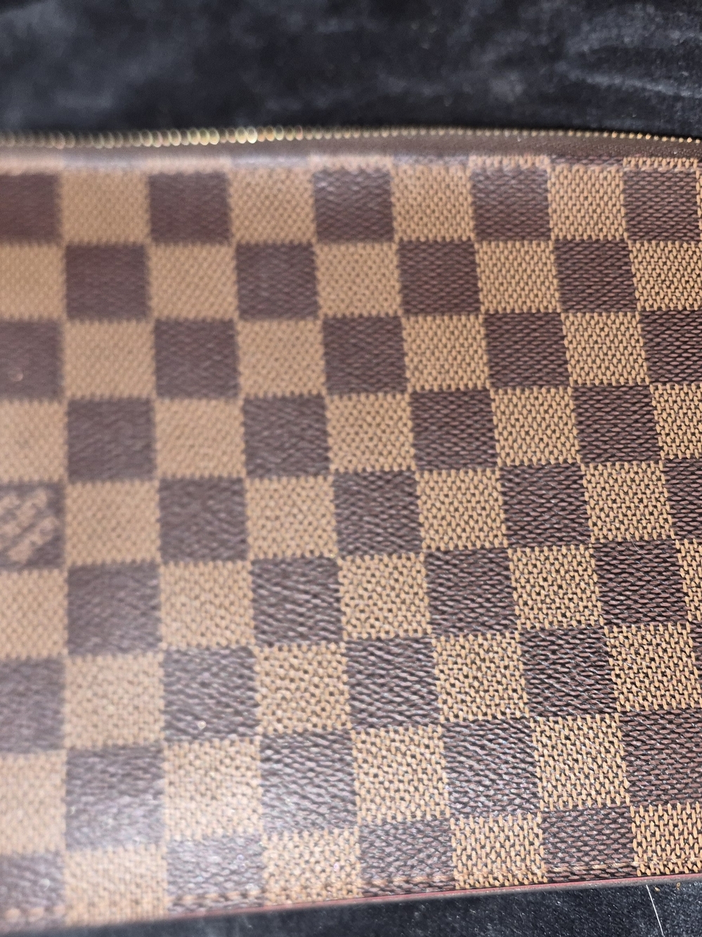 Louis Vuitton Brown Damier Canvas Clutch